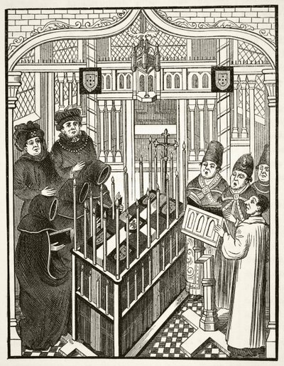 Funeral Ceremony for a Person of Importance in the 15th Century, from 